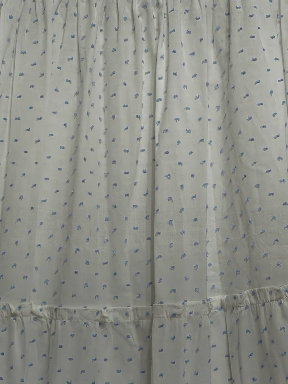 Hill House Napi White Dress With Blue Swiss Dots Women Medium - Picture 4 of 9